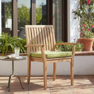 Table de bistrot extérieure moderne Willo en teck massif, forme carrée, 90x90x75cm, qualité supérieure pour hôtels et restaurants de plage - Product Image 4