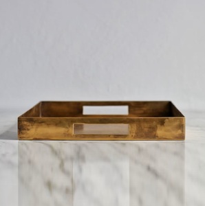 Plateau de service pour hôtels Plateau décoratif de Noël en laiton de forme ovale Plat de service et plateaux en aluminium entièrement faits à la main pour restaurant - Product Image 5