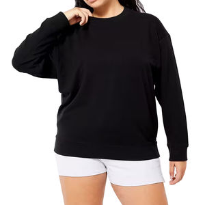 New Trending Street Wear <b>Long</b> Sleeves <b>Ladies</b> Oversize Sweatshirt High Quality Customized women's sweatshirt In Low MOQ OEM - Product Image 1