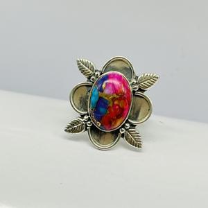 Anillo de turquesa de Dalia Natural, anillo de plata hecho a mano, anillo de diseñador, anillo de Plata de Ley 925, anillo de compromiso, anillo de boda - Product Image 2