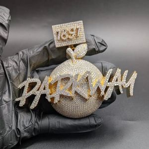 Colgante de Plata de Ley 925 con Incrustaciones de Diamantes Moissanite VVS, Estilo Hip Hop, Lujoso, para Uso Diario, Unisex - Product Image 1