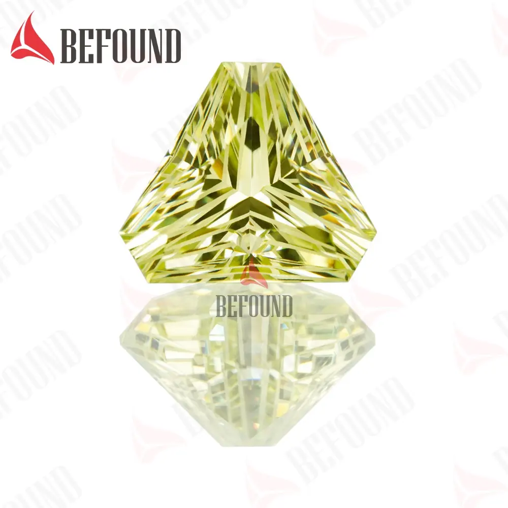 2023 New Original Befound Gems Special Cut Triangle Shape Cubic Zirconia Stone 9*9mm Synthetic CZ Loose precision grinding