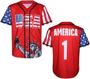 Uniforme de softbol Camiseta de béisbol personalizada con botones Camisa de equipo sublimada Tackle Letras de sarga Nombre Número Bordado EE. UU. - Product Image 1