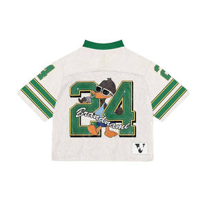 Camiseta Deportiva de Fútbol Americano para Hombre, Verde, con Estampado de Pato de Dibujos Animados, Cuello en V, Malla Transpirable, Protección UV, para Adultos, Proveedor 2025 - Product Image 2