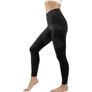 Mallas de Yoga de cintura media para mujer con cierre de cintura elástica Patrón sólido Hecho en Pakistán Precio al por mayor Estilo de moda - Product Image 4