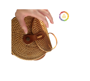 Bolso de hombro de ratán hecho a mano más vendido para mujer estilo de moda de playa de Vietnam - Product Image 1
