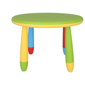 WELL HOME Mesa Auxiliar Redonda de Plástico Verde para Niños, 70x48cm - Product Image 4
