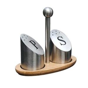 Ensemble de support de salière et poivrière en étain galvanisé de ferme, ensemble de sel et de poivre mignon avec caddie pour restaurants, décor de ferme - Product Image 3