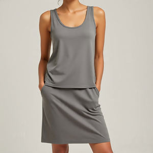 Camiseta sin mangas de entrenamiento de poliéster 100% para mujer, ropa deportiva para gimnasio, camiseta de secado rápido para mujer, camiseta sin mangas de alta calidad para mujer - Product Image 3