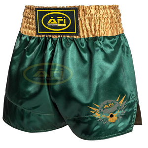 Aero กางเกงขาสั้นมวยไทยแบบแห้งเร็วระบายอากาศได้ดี MMA แบบมวยไทยขาสั้นปรับแต่งโลโก้100% โพลีเอสเตอร์220กรัม - Product Image 4