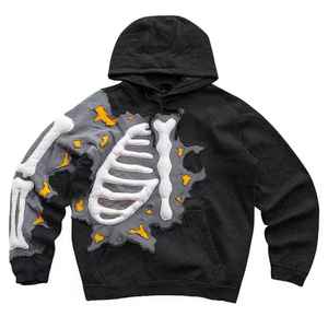 Sweat à capuche homme brodé personnalisé polaire surdimensionné sweat décontracté mode entraînement streetwear sportswear pull à capuche - Product Image 1