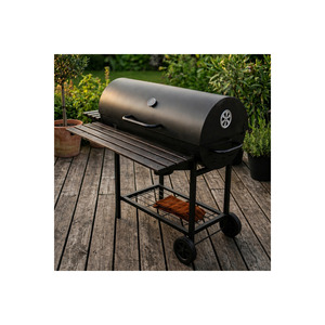 Parrilla de Carbón Vreli Moderna con Estante Lateral para Jardín y Balcón, Área de Cocción Grande de 76x40 cm, Material Metálico - Product Image 5