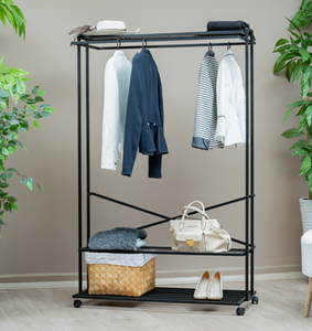garment <b>rack</b>, <b>clothes</b> <b>rack</b>, rolling garment <b>rack</b>, industrial clothing <b>rack</b>, metal <b>clothes</b> organizer, wardrobe <b>rack</b> - Product Image 5