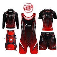 Maillot de lutte personnalisé de haute qualité, durable, imprimé par sublimation, en spandex/polyester extensible, séchage rapide, léger et respirant