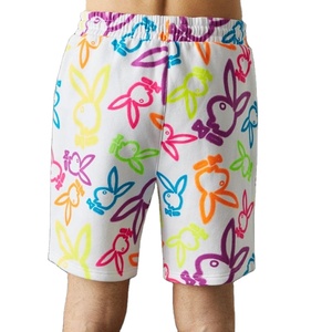 Logo personnalisé unisexe été solide trucs lapin imprimer élégant coloré Gym Shorts décontracté tronc hommes Shorts vêtements de plage Shorts - Product Image 1