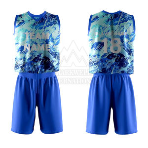 ชุดวอลเลย์บอลชายแบบสั่งทำใหม่ ราคาโรงงาน คุณภาพดีที่สุด ผลิตจากโพลีเอสเตอร์ 100% ยี่ห้อ MARKWELL INTERNATIONAL รุ่น MI-5619 มีจำหน่ายแล้ว - Product Image 3