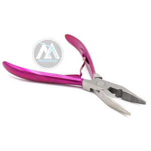 Pince d'extension de cheveux professionnelle en acier inoxydable de haute qualité poignées en plastique multifonctions outils d'extension de cheveux - Product Image 3