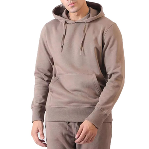 Survêtements pour hommes en gros personnalisés, hiver, à capuche, respirants, 100% coton, poids lourd, couleur unie, confortables, vêtements de sport décontractés - Product Image 1
