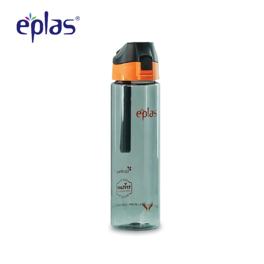 Eplas כפול היגייני נעילה בטוח ספורט נייד נסיעות בקבוק מים עם רצועת ידית סיליקון