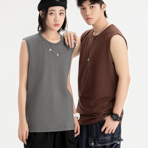 Factory Wholesale Cheap And Quality Sleeveless <b>T</b> <b>Shirt</b> Unisex Tank Top <b>Men's</b> Vest Pure Cotton Sportswear Wear Custom Logo - Product Image 3