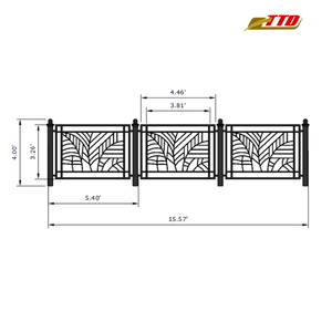 Rampe de balcon artistique en fer forgé avec finition enduite de poudre idéale pour la décoration extérieure et la sécurité des maisons modernes - Product Image 6