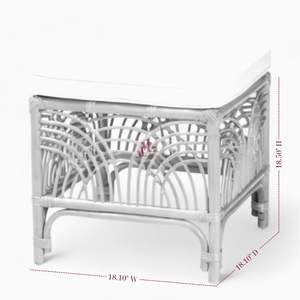 Wholesale <b>Rattan</b> Footstool Living Room Entryway Square Round Shape Sitting Ottoman From Vietnam - Product Image 3