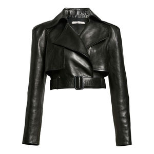 Veste de moto en cuir véritable pour femme, nouvelle collection 2025, respirante, séchage rapide, hiver, écologique, coupe-vent, sur mesure - Product Image 1