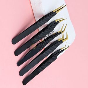 Profesional de alta precisión pintado en aerosol de acero inoxidable nuevo juego para principiantes Injerto de pestañas extensiones de pestañas pinzas - Product Image 4