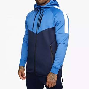 Survêtement deux pièces pour hommes OEM logo personnalisé de marque hommes mode vêtements de sport ensemble de fitness sweat à capuche avec fermeture éclair et jogging - Product Image 2