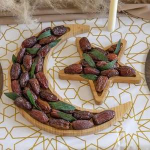 Plateaux de présentation de desserts en métal plaqué or faits à la main de haute qualité pour l'Aïd Moubarak, fournitures pour les fêtes du Ramadan 2025 en gros - Product Image 4