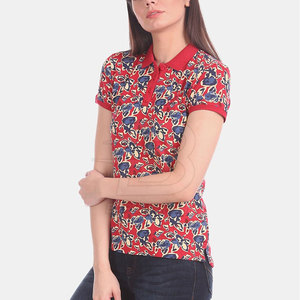 Camiseta Polo Estampada para Mujer, 100% Algodón, Ropa Casual, Superventas - Product Image 2