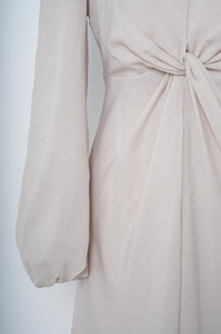 ชุดเดรสผ้า<span class=keywords><strong>ลินิน</strong></span>แบบหลวมๆชุด<span class=keywords><strong>เด</strong></span><span class=keywords><strong>รส</strong></span> YXD165 2026 Eid TikTok <span class=keywords><strong>IG</strong></span> แบบผูกเอวแขนเสื้อดีไซน์เป็นปม - Product Image 3