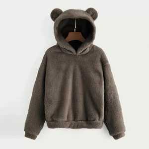Sweat à Capuche Femme Polaire Manches Ours Sweatshirt Fuzzy Warm Shape Long Pullover à vendre - Product Image 3