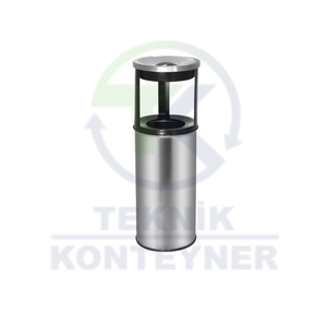 Offre Spéciale cendrier de colonne à deux étages de luxe de haute qualité 22Lt meilleure couleur de produit gris - Product Image 2