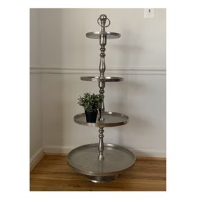 Base para Pastel de Aluminio de Alta Calidad, Estilo Lujoso para Hoteles y Restaurantes, Plato de Servicio con Pedestal, Excelente Calidad - Product Image 4