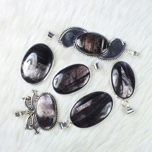 Colgante de piedras preciosas de hipersteno Natural, cabujones de moda para mujer, tamaño de forma mixta, lote de joyería al por mayor - Product Image 1