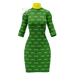 Tricots pour femmes personnalisés Chi Eta Phi sororité vêtements 100% acrylique col roulé longue robe pull attirail grec - Product Image 1