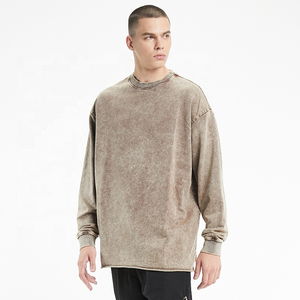 Productos de tela de la mejor calidad Sudaderas de lavado con agua Recién llegado Sudaderas de lavado con agua de algodón mezclado básico de buena calidad para hombres - Product Image 6