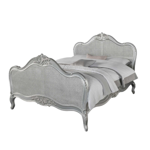 Cama de ratán Estelle plata estilo francés antiguo - Product Image 2
