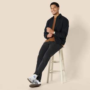 Blouson aviateur zippé léger et extensible de coupe décontractée pour homme - Product Image 4