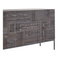 Buffet moderne en bois massif avec grands compartiments de rangement pour salle à manger, salon, couloir, organisation, hôpital, école
