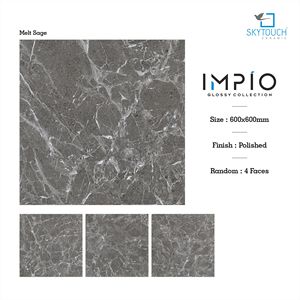 Baldosas de cerámica esmaltada pulida Española de Lujo 600mm X600mm aspecto de mármol Villa porcelana azulejo de vena dorada - Product Image 4