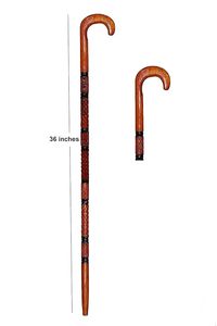 Canne de marche en bois moderne de haute qualité, faite à la main, toucher réel, design personnalisé pour l'équilibre, le soutien, les voyages, M/S SHAAD - Product Image 2
