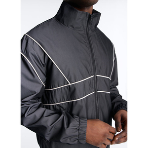 Ensemble veste et pantalon coupe ample imperméable personnalisé en nylon coupe-vent, survêtement de jogging réfléchissant pour homme, style urbain léger - Product Image 6