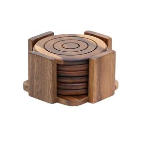 Posavasos de madera de pino de lujo con textura natural para hotel a bajo costo posavasos de mesa redonda único para fabricación en India - Product Image 5