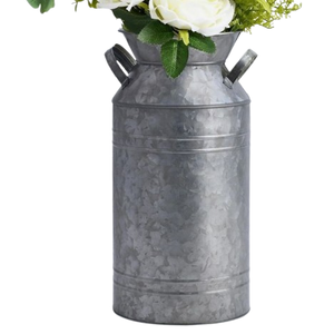 Nuevo diseño galvanizado leche lata flor cubo hecho a mano mayor calidad interior hogar maceta - Product Image 1