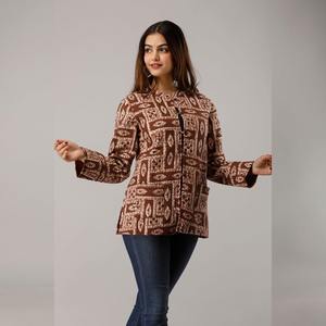 Floral <b>Quilted</b> Ladies Bomber/Vintage Coat Soft Fabric <b>Jacket</b> 3 Seasons - Product Image 2