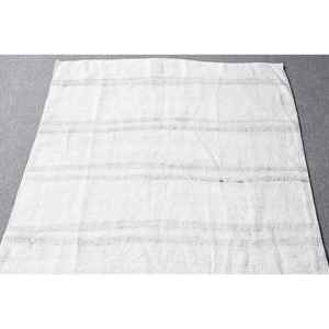 Tapis vintage 3,2 x 5,8 pieds, tapis d'inspiration turque, tapis rayé blanc et gris - Product Image 3