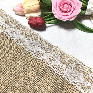 Bán buôn cổ điển Mộc mạc tiệc cưới trang trí bảng Runner Khăn trải bàn tiệc cưới trang trí nhà ăn 33*275cm - Product Image 5
