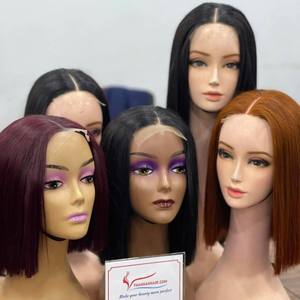 Extensiones de Cabello Humano Vietnamita, Peluca con Cierre de Encaje HD 5x5, Peluca Bob Liso sin Pegamento, Cabello Liso Sedoso - Product Image 1